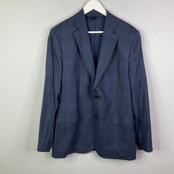 J. LindebergMens Jacket Blue Euro Size 48R Loro Piana Donni Soft Legend Tech